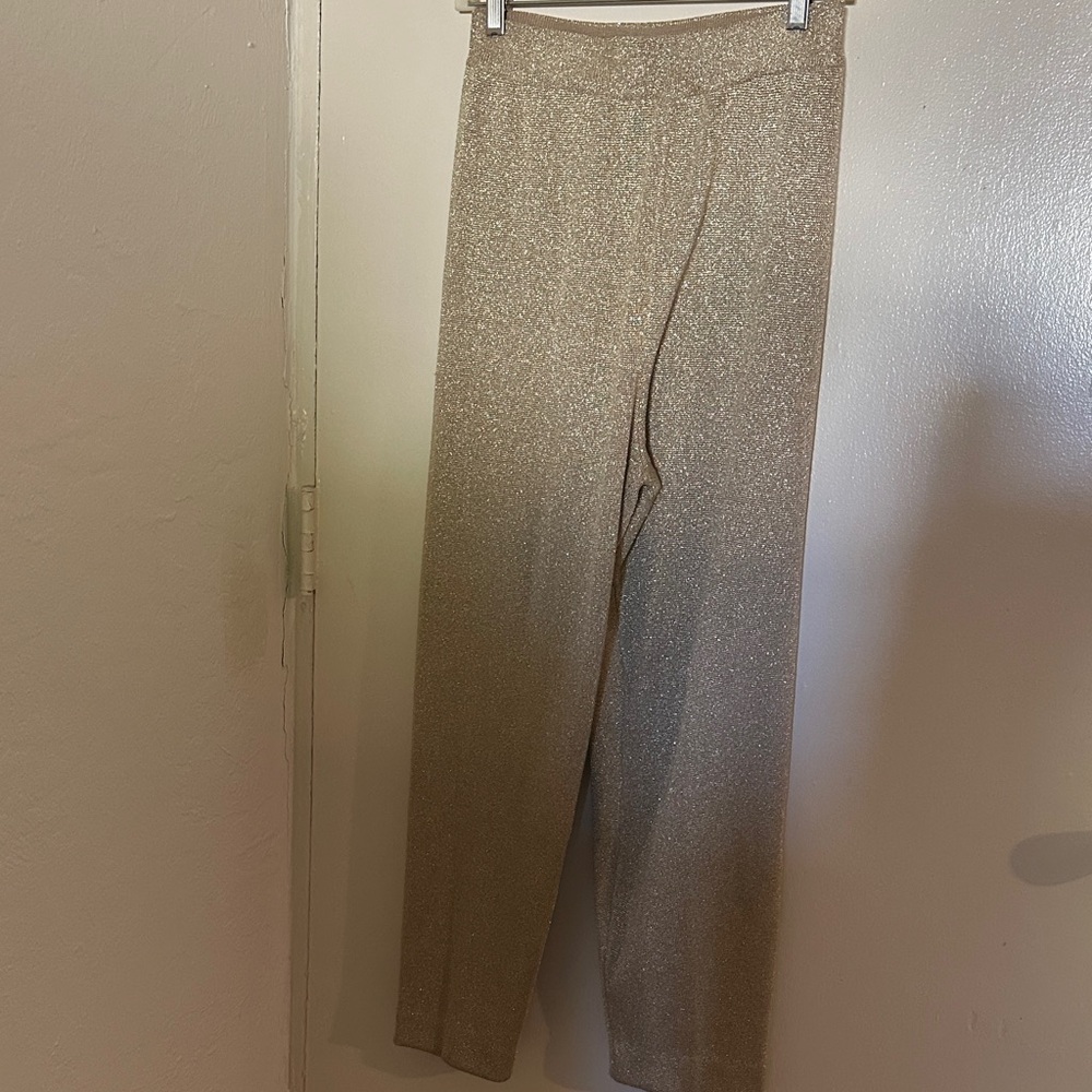 Vintage Suzelle Sparkling Gold Pants. Festive, sparkly,